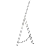 Лестница трехсекционная универсальная Политех алюминий, 3x14 ступеней, "СТАНДАРТ" 8063214