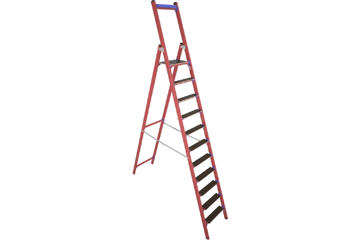 Диэлектрическая стеклопластиковая стремянка с симметричной опорой ...