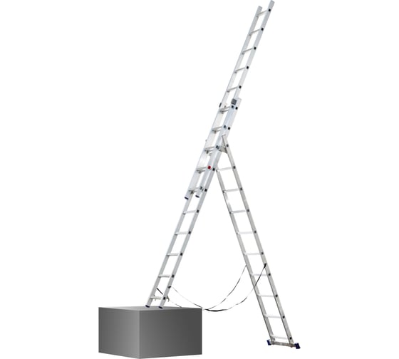 Трёхсекционная алюминиевая лестница SMARTY 3х10 SN011-310