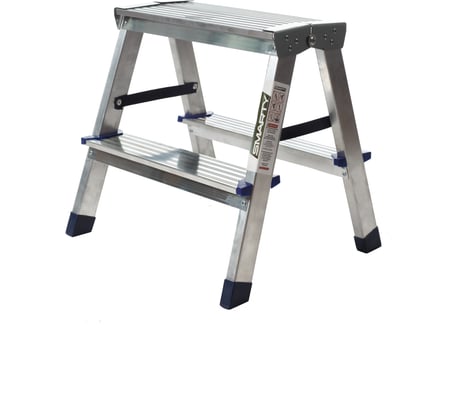 Алюминиевая двухсторонняя стремянка SMARTY Alpha Duo 2 ступени SN026-02