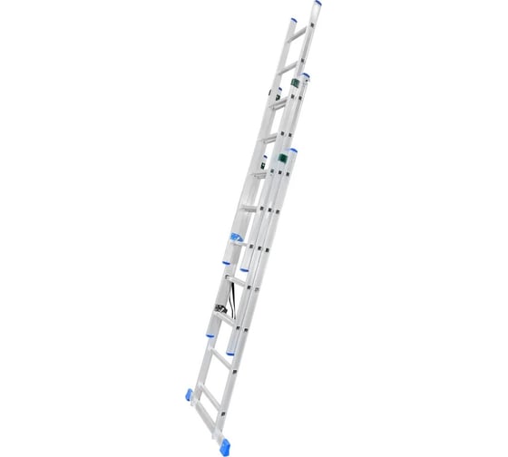 Алюминиевая трехсекционная лестница LadderBel 12 ступеней LS312