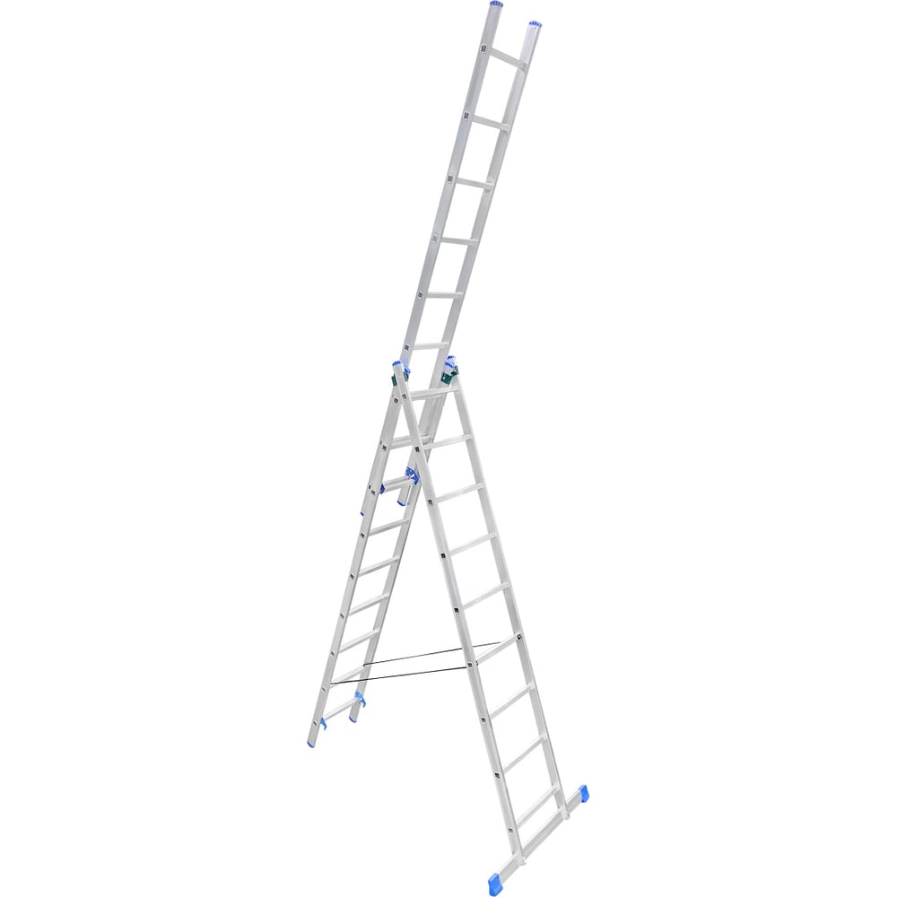 Алюминиевая трехсекционная лестница LadderBel 9 ступеней LS309 ...