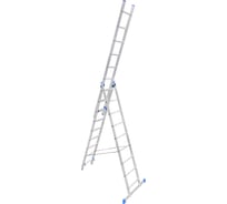 Алюминиевая трехсекционная лестница LadderBel 9 ступеней LS309 18316735