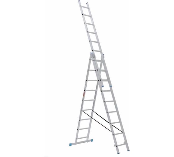 Алюминиевая трехсекционная лестница LadderBel 9 ступеней LS309