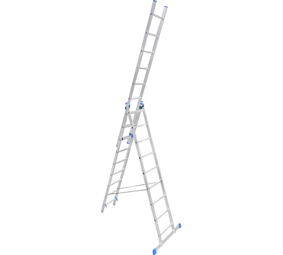 Алюминиевая трехсекционная лестница LadderBel 9 ступеней LS309