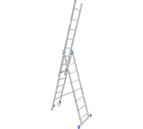 Алюминиевая трехсекционная лестница LadderBel 8 ступеней LS308 18316789