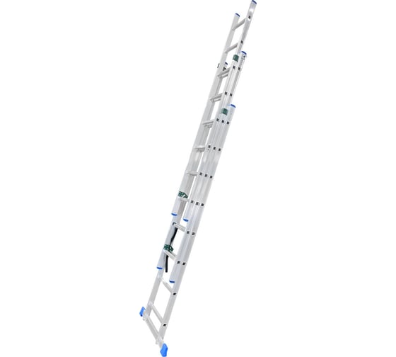 Алюминиевая трехсекционная лестница LadderBel 8 ступеней LS308