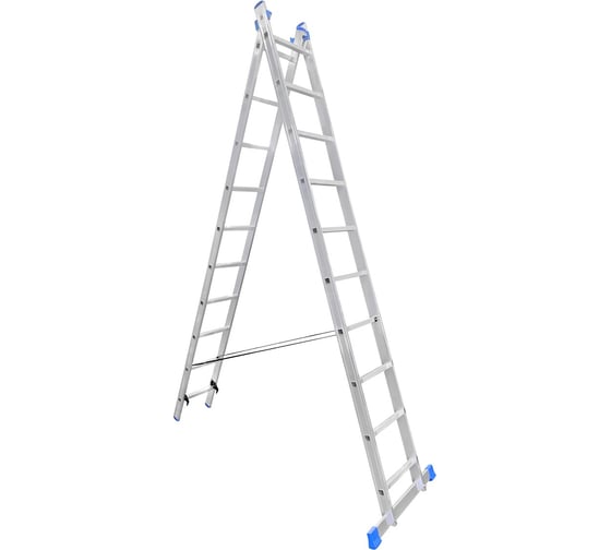 Алюминиевая двухсекционная лестница LadderBel 10 ступеней LS210 1