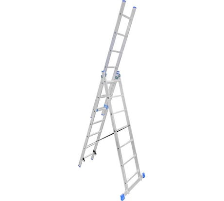 Алюминиевая трехсекционная лестница LadderBel 7 ступеней LS307