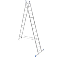 Алюминиевая двухсекционная лестница LadderBel 14 ступеней LS214 18317005