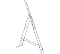 Алюминиевая трехсекционная лестница LadderBel 14 ступеней LS314