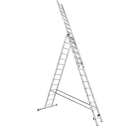 Алюминиевая трехсекционная лестница LadderBel 14 ступеней LS314