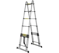 Лестница-стремянка телескопическая Forsage алюм. бытовая 4+4м 10+10 ступеней F-UP400-M(54171)