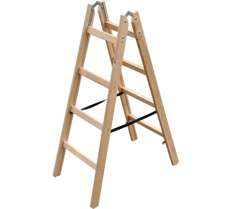 Стремянка-Ходули деревянная двусторонняя Алюмет 2х4 ступеней Серия WD1204