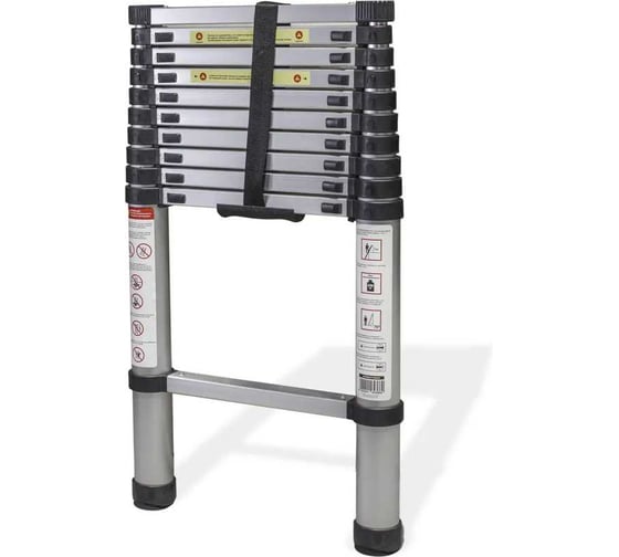 Телескопическая лестница Grassman 3,2 м, масса 7,8 кг, нагрузка до 150 кг, 11 ступеней (1/40) 023437