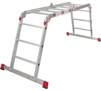 Лестница-трансформер алюминиевая Новая Высота Проф WIDE NV 3329, 4x3 перекладины, ширина 450 мм 3329403