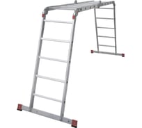 Лестница-трансформер алюминиевая Новая Высота Проф WIDE NV 3329, 4x5 перекладины, ширина 450 мм 3329405