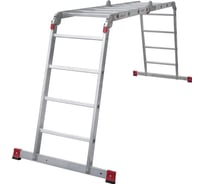 Лестница-трансформер алюминиевая Новая Высота Проф WIDE NV 3329, 4x4 перекладины, ширина 450 мм 3329404