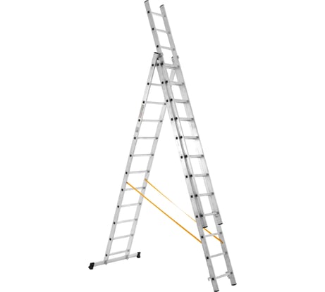 Профессиональная трехсекционная лестница Inforce 3x12 шириной 480мм ЛП-03-20