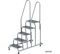 Передвижная монтажная подставка MEGAL (тип 1) 5 ступеней с двумя поручнями 050705