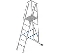 Лестница-платформа MEGAL фиксированной высоты - ЛПФВА Н=1.5-4 с траверсой 040703