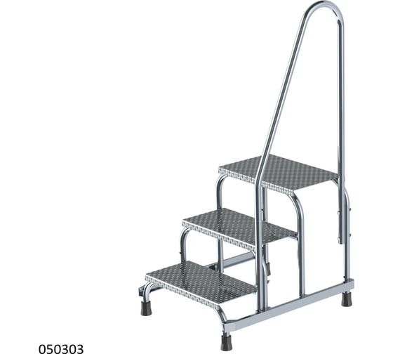 Монтажная подставка MEGAL (тип 1) 3 ступени с одним поручнем 050303