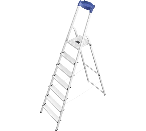 Алюминиевая стремянка с лотком для инструментов Hailo L58E StandartLine 7 ступеней 8158-727 1