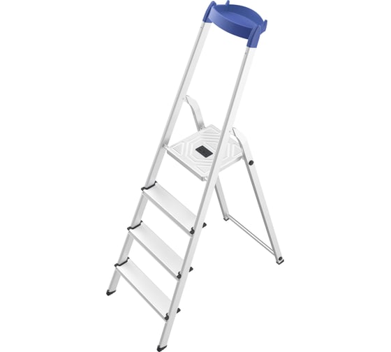 Алюминиевая стремянка с лотком для инструментов Hailo L58E StandartLine 4 ступени 8158-427 1