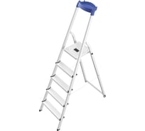 Алюминиевая стремянка с лотком для инструментов Hailo L58E StandartLine 5 ступеней 8158-527