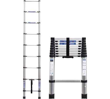 Лестница телескопическая Scheppach алюминиевая бытовая 2.6м (9 ступ.) Sch-UP260(65695)