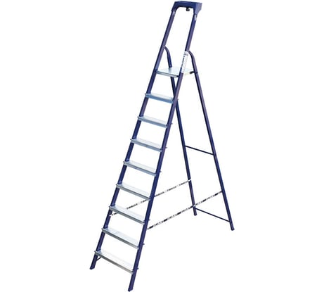 Стремянка стальная Алюмет с пластиковым органайзером 9 ступеней M8409AK011