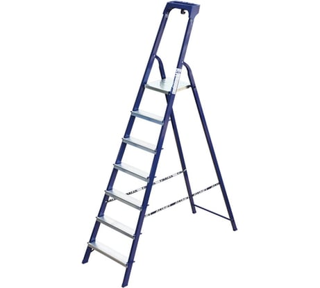 Стремянка стальная Алюмет с пластиковым органайзером 7 ступеней M8407AK011