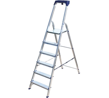 Стремянка алюминиевая Алюмет с пластиковым органайзером 6 ступеней AM706AK011