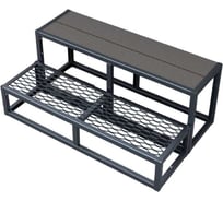 Крыльцо к дому АрсеналЪ 2 ступени Универсал с ПВЛ и ДПК (уличная лестница, приступок) серия ARSENAL AVANT мод. . AR18W7177O9-06