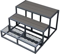 Крыльцо к дому АрсеналЪ 3 ступени Универсал с 1-ПВЛ и 2-ДПК (уличная лестница, приступок) серия ARSENAL AVANT мод. . AR18W7187O9-06