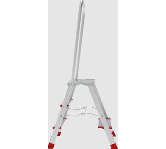 Стремянка алюминиевая Новая Высота NV 3136, 1x3 ступени, 80 мм, 350x260 мм, дуга безопасности 800 мм 3136103