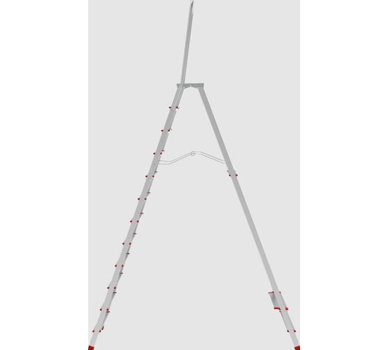 Стремянка алюминиевая Новая Высота NV 3136, 1x12 ступенией, 80 мм, 350x260 мм, дуга безопасности 800 мм 3136112