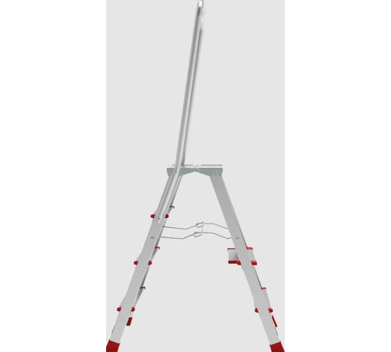 Стремянка алюминиевая Новая Высота NV 3136, 1x4 ступени, 80 мм, 350x260 мм, дуга безопасности 800 мм 3136104