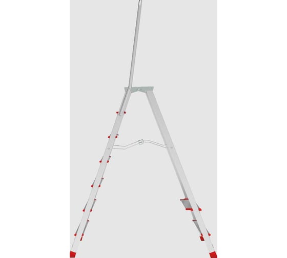 Стремянка алюминиевая Новая Высота NV 3136, 1x7 ступенией, 80 мм, 350x260 мм, дуга безопасности 800 мм 3136107