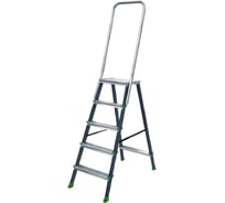 Стремянка Новая Высота ст./ал. NV 2136, 1x5 ступеней, 80 мм, площадка 350x260 мм, дуга безопасности 800 мм 2136105