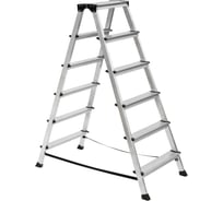 Стремянка ООО "ЛУЧ" алюминиевая двухсторонняя 6 ступеней АСП 206