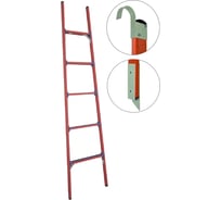 Стеклопластиковая приставная диэлектрическая лестница Антиток мягкий грунт+крюки ЛСПД-2.0 Мг К 471536
