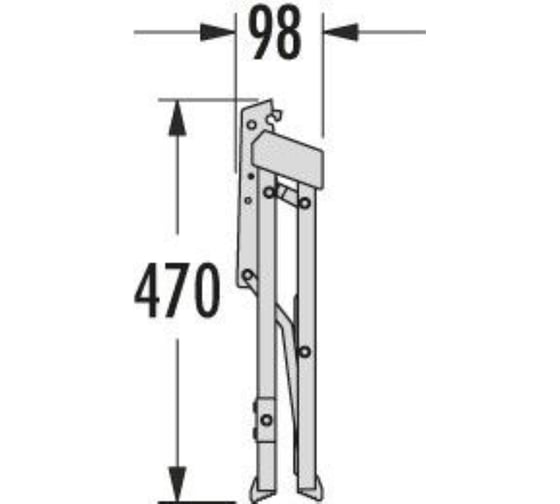 Складная стремянка для кухни ALVEUS Step-Fix, антрацит Hailo 4410001