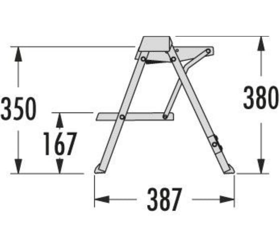 Складная стремянка для кухни ALVEUS Step-Fix, антрацит Hailo 4410001