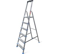 Стремянка алюминиевая LadderBel 6 ступеней с органайзером STR-AL-6T