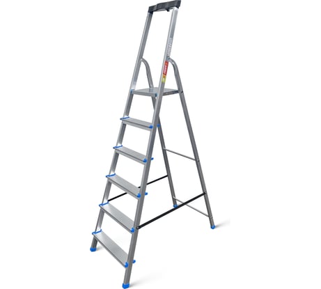 Стремянка алюминиевая LadderBel 6 ступеней с органайзером STR-AL-6T