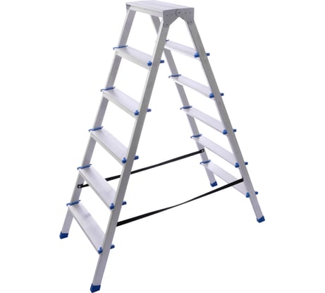 Стремянка STAIRS алюминиевая двухсторонняя 6 ступеней AS206