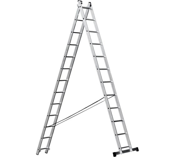 Лестница двухсекционная универсальная STAIRS 12 ступеней AL212