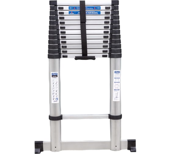 Лестница телескопическая алюминиевая бытовая Scheppach 5м, 13 ступеней Sch-UP500(62496) 1