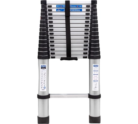 Лестница телескопическая алюминиевая бытовая Scheppach 4.7м, 16 ступеней Sch-UP470(62495)